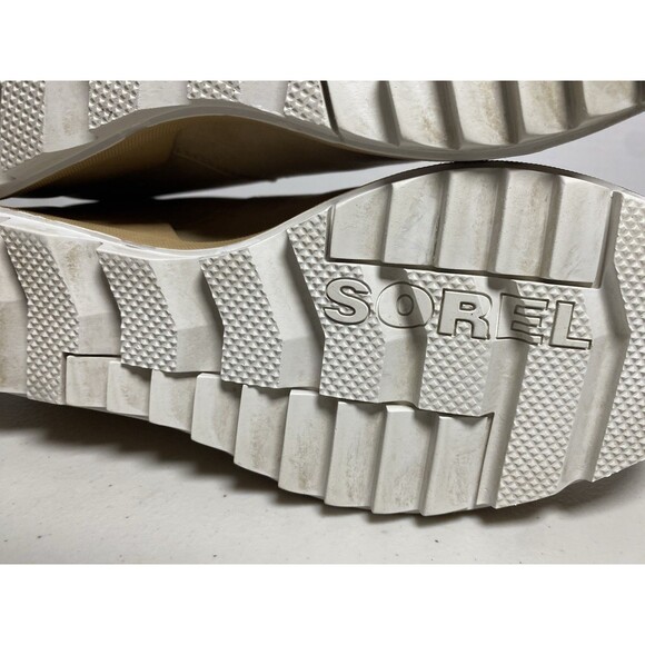 Sorel Womens Evie Tan Leather Waterproof Pull On Wedge Ankle Booties Size 8 VGC - Picture 9 of 9